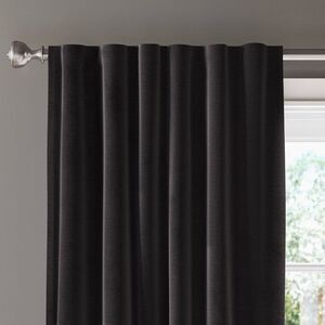 Threshold - 1pc 63"x50" Velvet Blackout Window Curtain Panel B Black